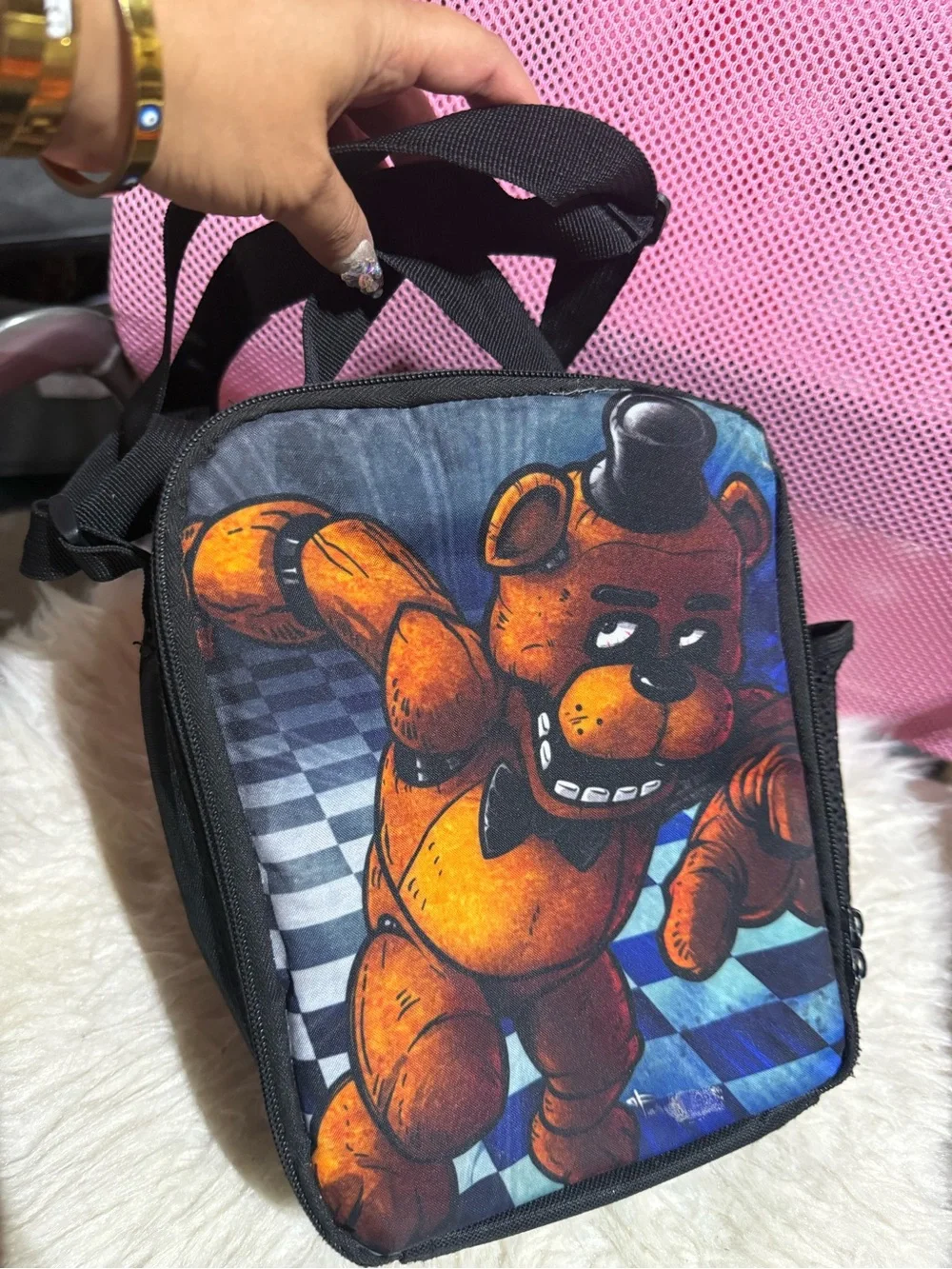 Five Nights at Freddy’s Black Insulted Lunch Bag School|FNAF Fred bear Graphic